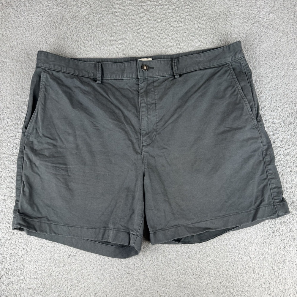Flint &‎ Tinder Charcoal Gray 365 Stretch Flat Front Chino Shorts Men's Size 38